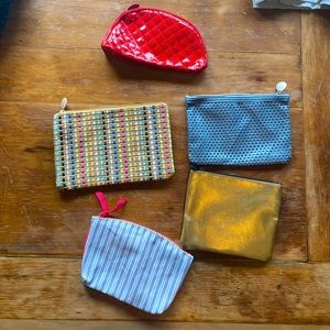 Bundle of 5 makeup bags